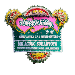 KARANGAN BUNGA 2X1,50 4 TITIK BUNGA